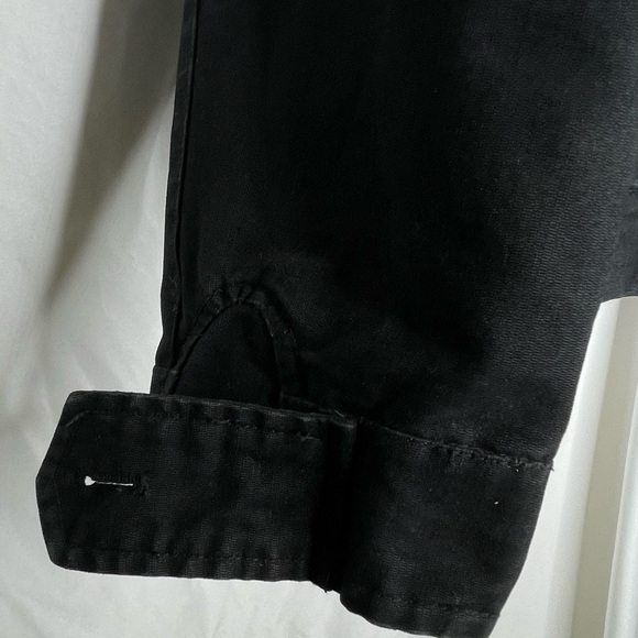 Levi’s Black Heavyweight Lined Men’s Trucker Jacket with Gray Waffle Hood Large - Picture 3 of 11